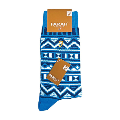 2 Pack Mens Vintage Aztec Patterned Colourful Cotton Socks