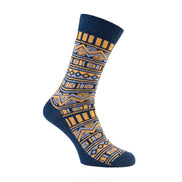 2 Pack Mens Vintage Aztec Patterned Colourful Cotton Socks