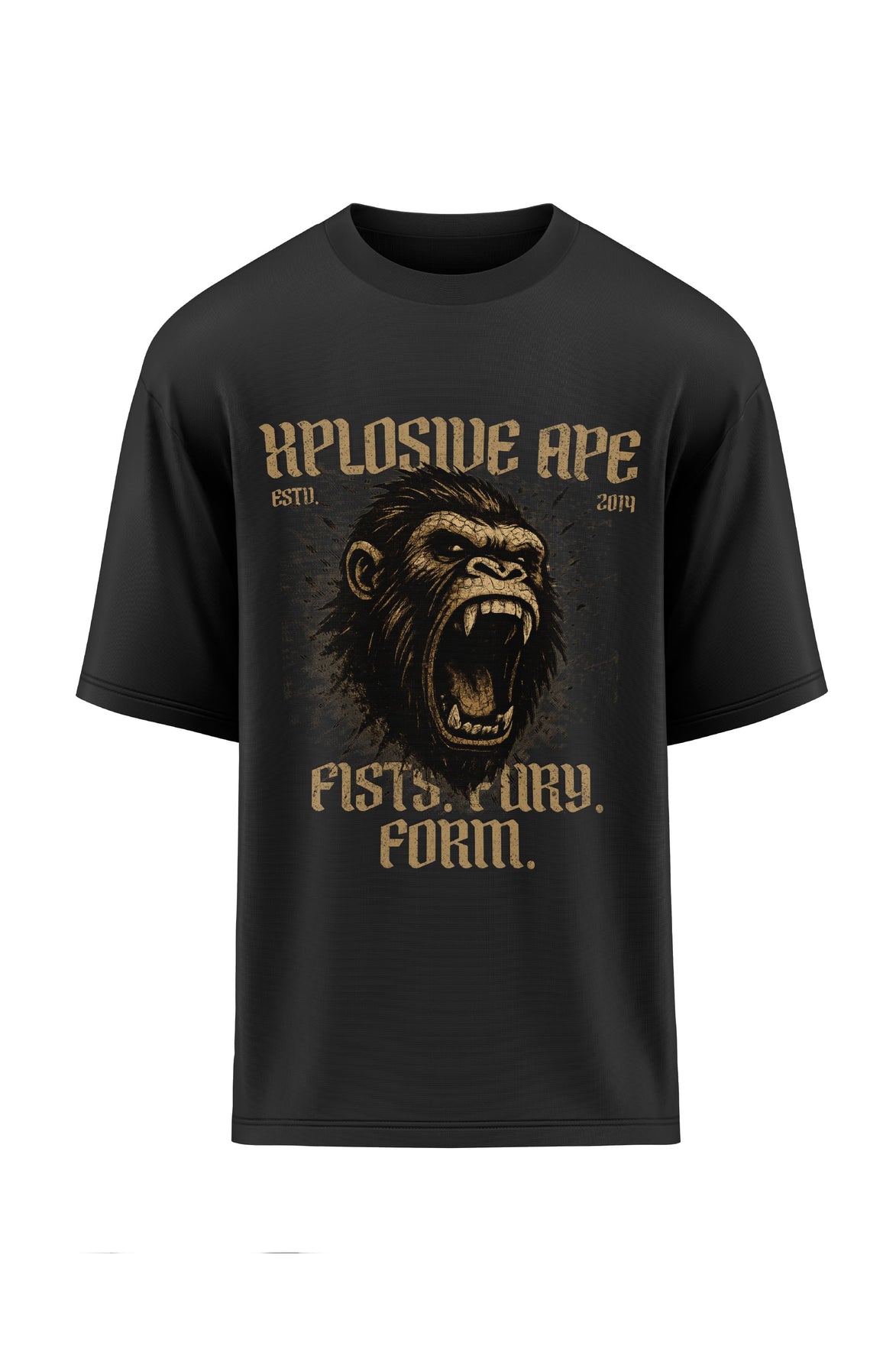 XAPE Fist Fury Oversized Tee - Black