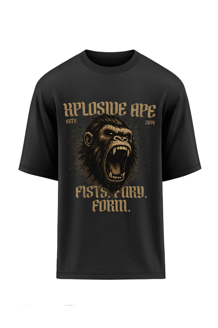 XAPE Fist Fury Oversized Tee - Black