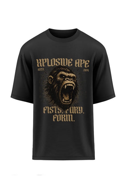 XAPE Fist Fury Oversized Tee - Black