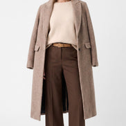 Beige Crew Neck Long Sleeve Jumper