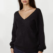 Black V-Neck Jumper