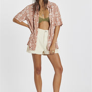 Sisstr Island Beauty SS Woven Top