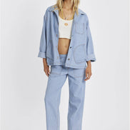 Sisstr Chore Oversized Denim Jacket with Pockets