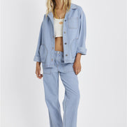 Sisstr Chore Oversized Denim Jacket with Pockets