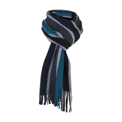 Mens Italian Inspired Warm Knitted Striped Winter Scarf
