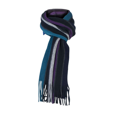 Mens Italian Inspired Warm Knitted Striped Winter Scarf