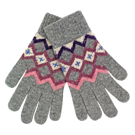 Ladies Wool Gloves | Winter Cute Fairisle Gloves for Cold Weather