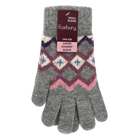 Ladies Wool Gloves | Winter Cute Fairisle Gloves for Cold Weather