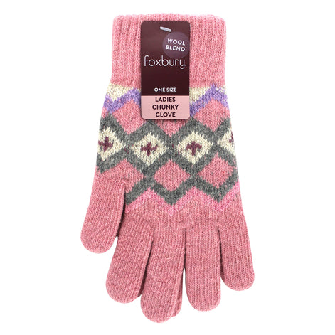 Ladies Wool Gloves | Winter Cute Fairisle Gloves for Cold Weather