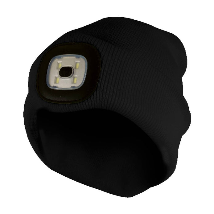 Ladies & Men's Winter Knit Beanie Hat with LED Light Torch