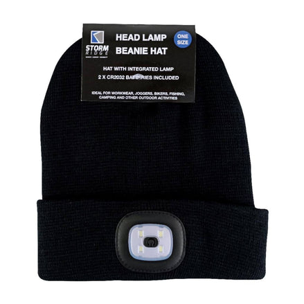 Ladies & Men's Winter Knit Beanie Hat with LED Light Torch