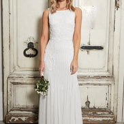 Gracey White Embellished Maxi Dress