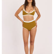 Sisstr Rising Tides High Waist Short Bikini Bottom