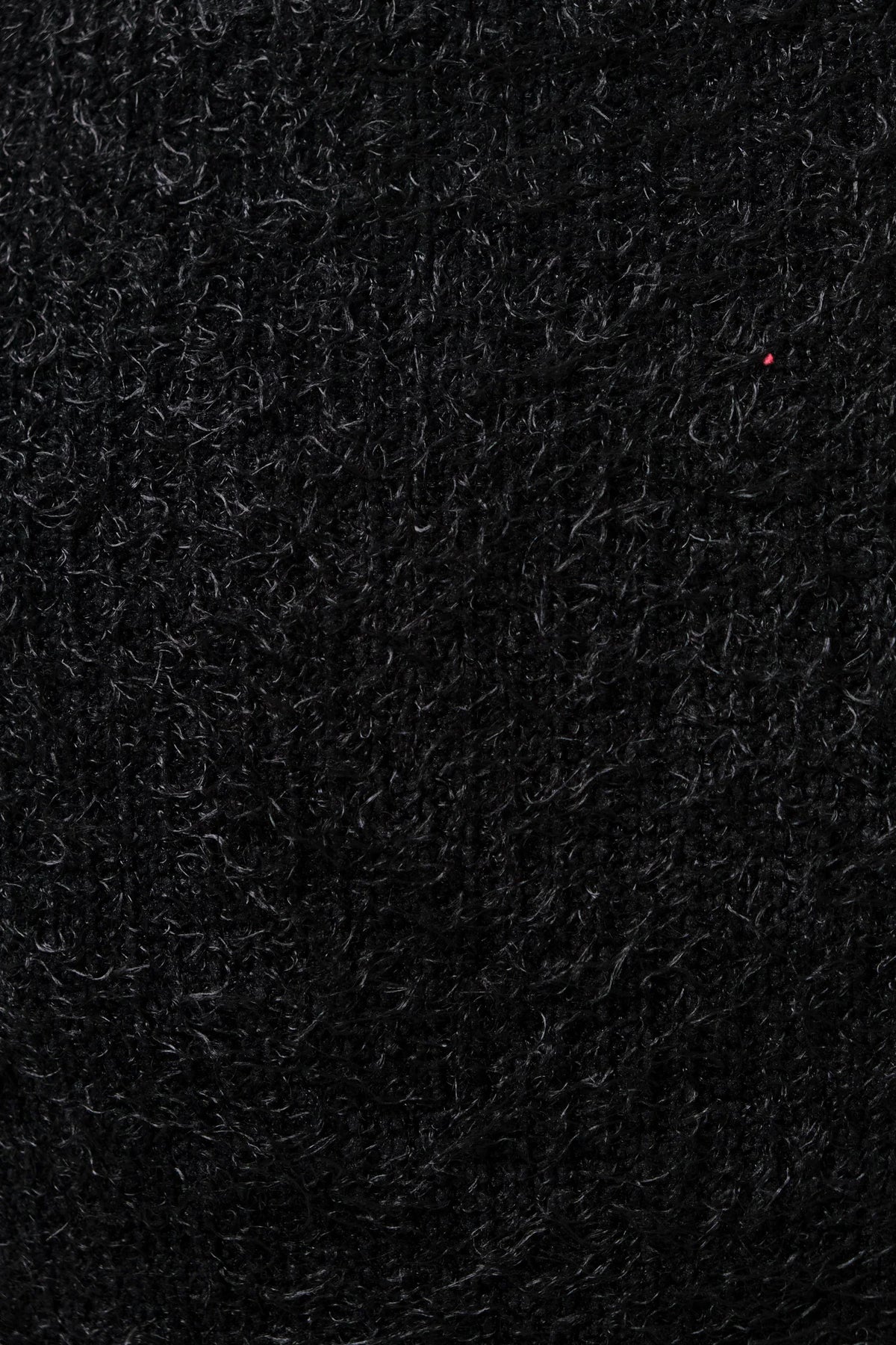 Laureen Eyelash Rib Short Sleeve Jumper - Black