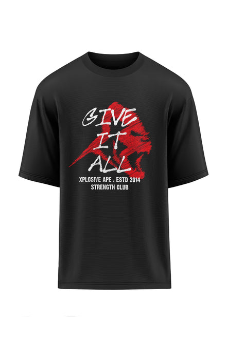 XAPE Give It All Oversized Tee - Black