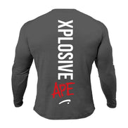 XAPE Graffiti Long Sleeve Tee - Charcoal