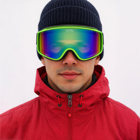 Roxie UV400 Ski Snowboard Goggles with Anti-Fog Mirror Hydrophobic Double Lens