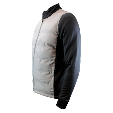 Men's Hybrid Fleece Lined Jacket Full Zip | Insulated Waterproof Coat