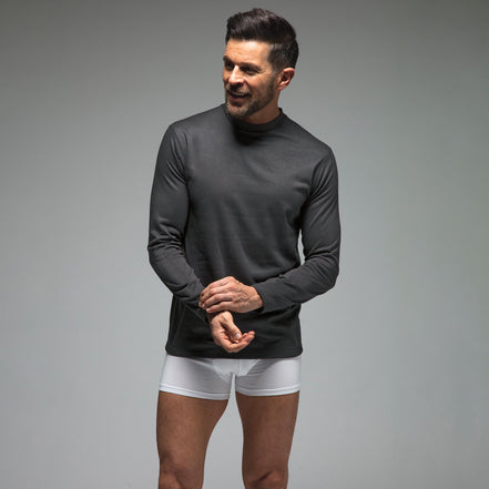 Men's Ultra Lite Long Sleeve Thermal Top | Fleece Lined Base Layer Top