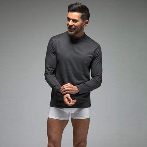 Men's Ultra Lite Long Sleeve Thermal Top | Fleece Lined Base Layer Top