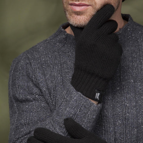 Mens Winter Warm Soft Fleece Lined Thermal Gloves
