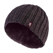 Mens 3.4 TOG Soft Fleece Lined Ribbed Knitted Thermal Winter Hat