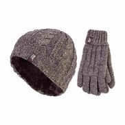 Ladies Fleece Lined Thermal Hat & Gloves Set for Winter