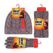 Ladies Fleece Lined Thermal Winter Hat, Neck Warmer & Converter Gloves Set