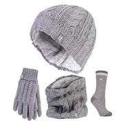 Ladies Winter Thermal Hat, Neck Warmer, Gloves & Socks Set