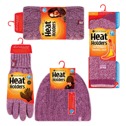 Ladies Winter Thermal Hat, Neck Warmer, Gloves & Socks Set