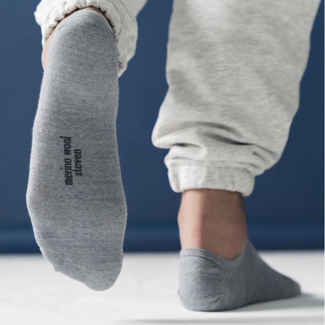 3 Pack Men's Merino Wool Invisible No Show Socks