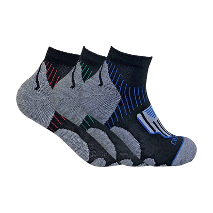 3 Pack Men's Anti Blister Sports Ankle Socks for Achilles