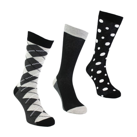 Pack of 3 Classic Argyle Patterned Mens Dress Socks | Colorful Argyle Socks
