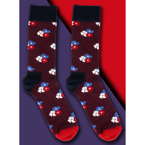 Floral Mens Dress Socks | Classic Flower Socks