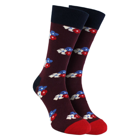 Floral Mens Dress Socks | Classic Flower Socks