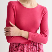 Huxley Rosechild Jersey Top Circle Skirt Midi Dress - Pink