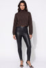 Black High‑Waist Leather‑Look Leggings