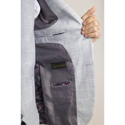 IM3 - Men's Grey Checked Tailored Fit Suit