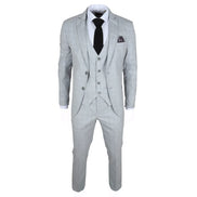 IM3 - Men's Grey Checked Tailored Fit Suit