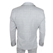 IM3 - Men's Grey Checked Tailored Fit Suit