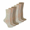 6 Pack Ladies Non Elastic Bamboo Diabetic Socks