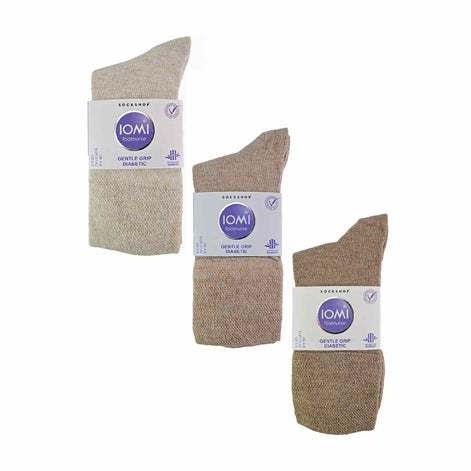 6 Pack Ladies Non Elastic Bamboo Diabetic Socks