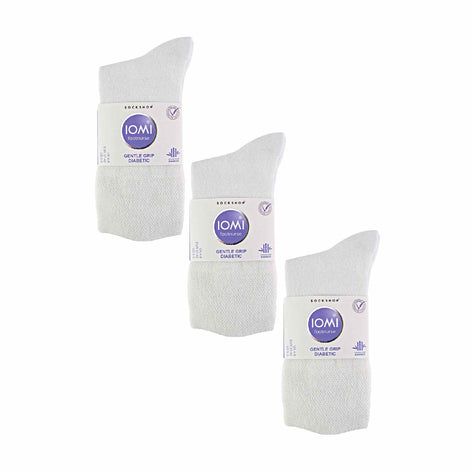 6 Pack Ladies Non Elastic Bamboo Diabetic Socks