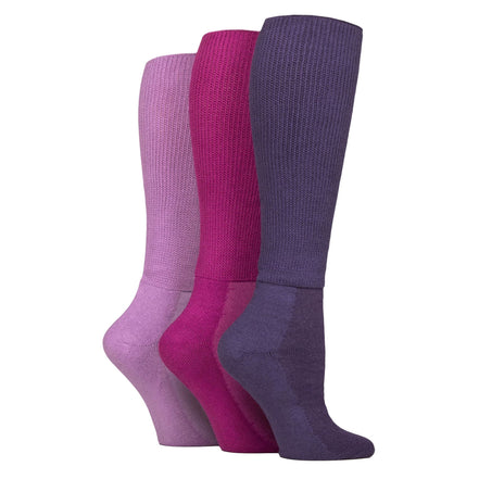 3 Pack Ladies Knee High Soft Bamboo Diabetic Socks