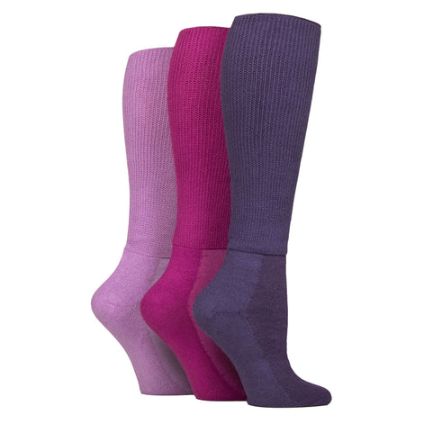 3 Pack Ladies Knee High Soft Bamboo Diabetic Socks
