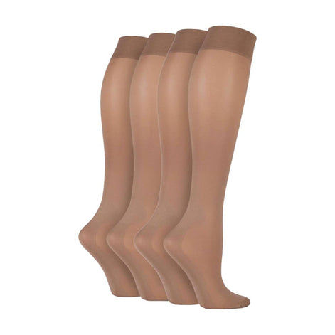 2 Pack Ladies 40 Denier Compression Knee High Energising Socks