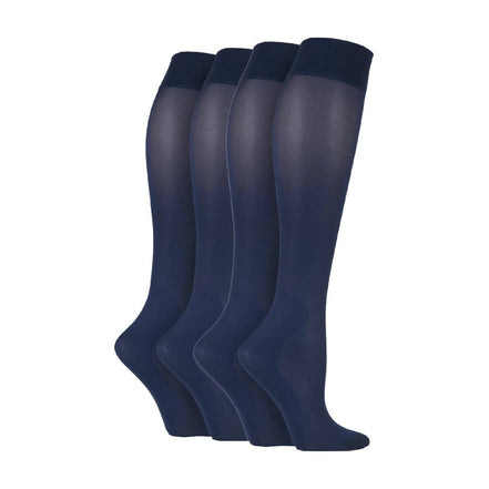 2 Pack Ladies 40 Denier Compression Knee High Energising Socks