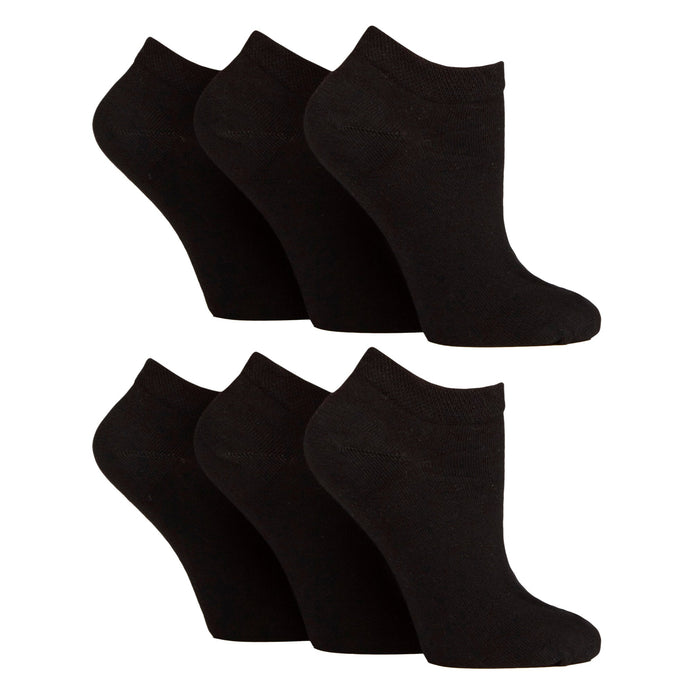 6 Pack Womens Diabetic Trainer Socks | Extra Wide Socks for Swollen Feet